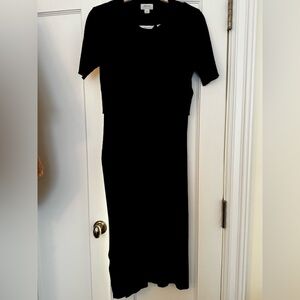 Amaya | Short Sleeve Ribbed Maternity & Nursing Midi Dress